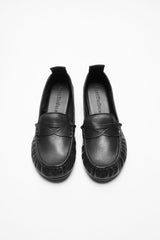 Leather loafers