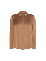 Mannish silk satin shirt
