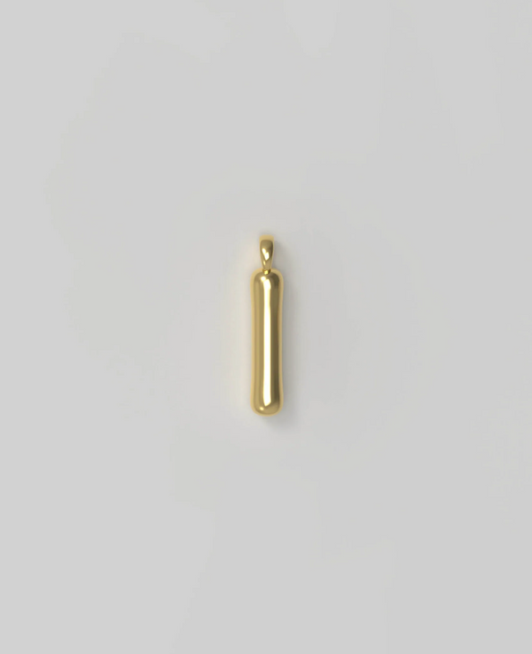 Letter Charm Small Plated I