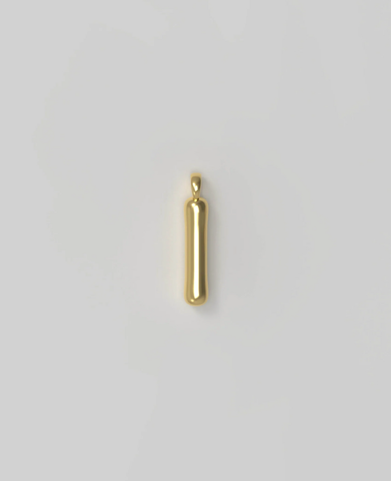 Letter Charm Small Plated I