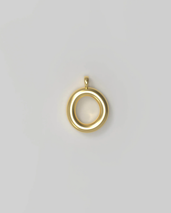 Letter Charm Small Plated O