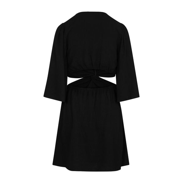 Ayla Cut-out Slub Dress