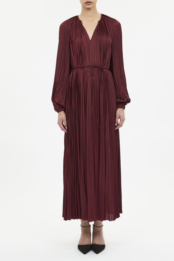 Alexia Pleated Long Sleeve Dress
