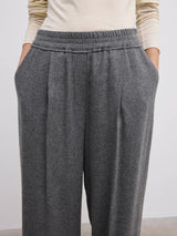 Elastic wool trousers