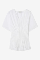 Poplin V-Neck Top