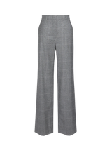 Straight-fit wool flannel trousers