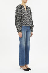 Azrou Cotton Long Sleeve Blouse