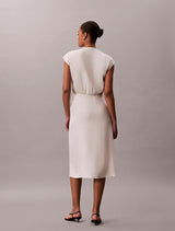 TENCEL LINEN SS MIDI DRESS