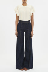 The Bianca Wide Leg Seamed Jean