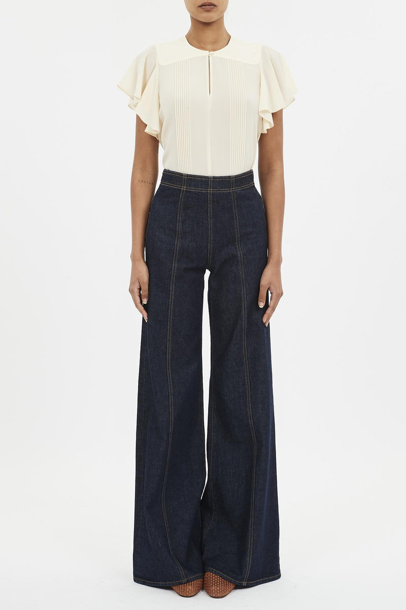The Bianca Wide Leg Seamed Jean