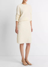 Feathery-Fringe Knee Skirt