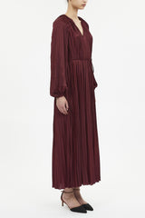 Alexia Pleated Long Sleeve Dress