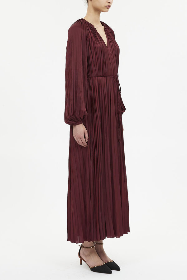 Alexia Pleated Long Sleeve Dress