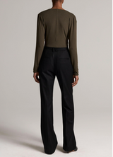 Simone Mid-Rise Flannel Pant