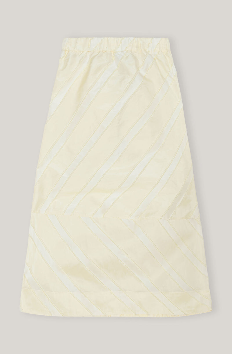 Stripe Tafetta Maxi Skirt