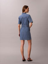 Belted Denim Shirt Dress