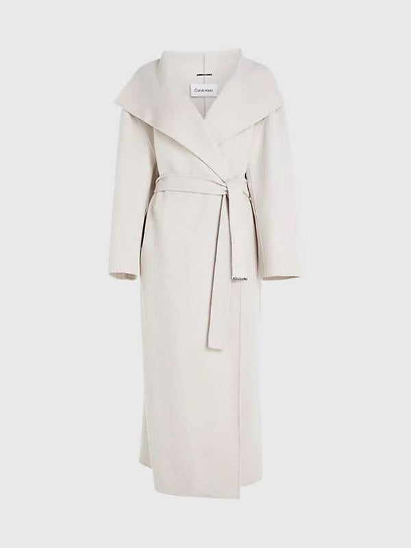 DF WOOL FUNNEL NECK COAT