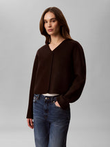 Short DF Wool Cardigan Jacket