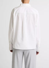 Cotton Cropped Button-Front Shirt