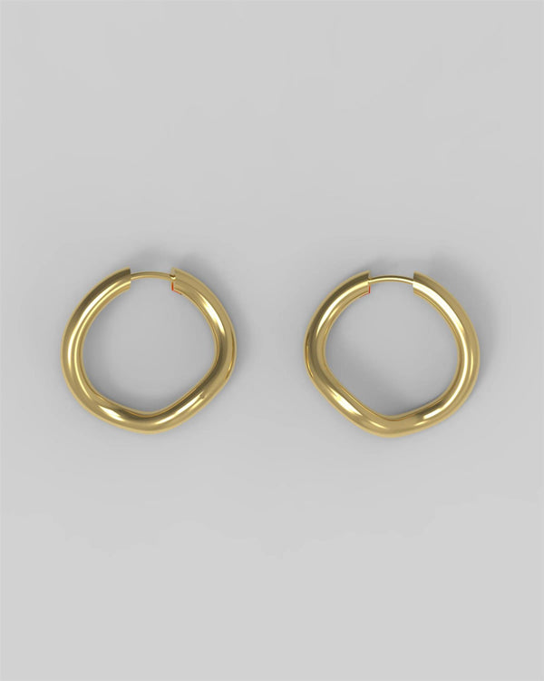18K Thorn Hoop Round Plated