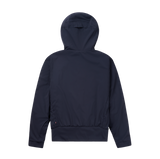  Amundsen Mountain Airy damejakke i Faded Navy med hette, sett bakfra.