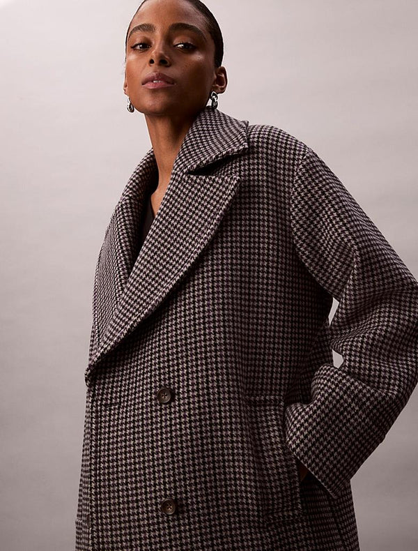 Houndstooth Peacoat