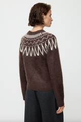 Brushed fair Isle crewneck