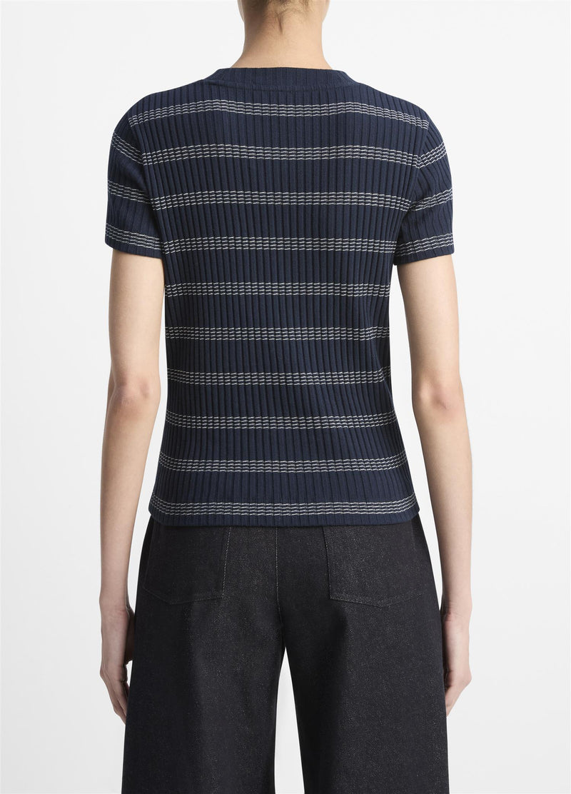 Striped Short Sleeve Crewneck