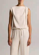 DRAPED SHOULDER SLVLS TOP
