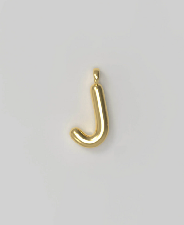 Letter Charms Large Plated J