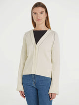 RIB RAGLAN CARDIGAN