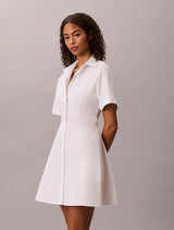 Cotton Poplin Mini Shirt Dress