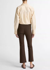 Niki Mid Rise Pintuck Crop Flare Pant