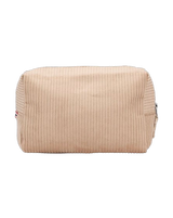 Amundsen Wash Bag Corduroy i desert, sett bakfra med ribbet kordfløyeltekstur
