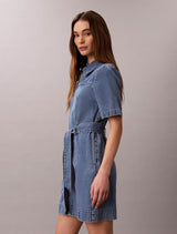Belted Denim Shirt Dress