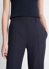 Linen-Blend Tapered Pull-On Pant