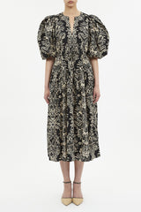 Harriet Puff Sleeve Midi Dress