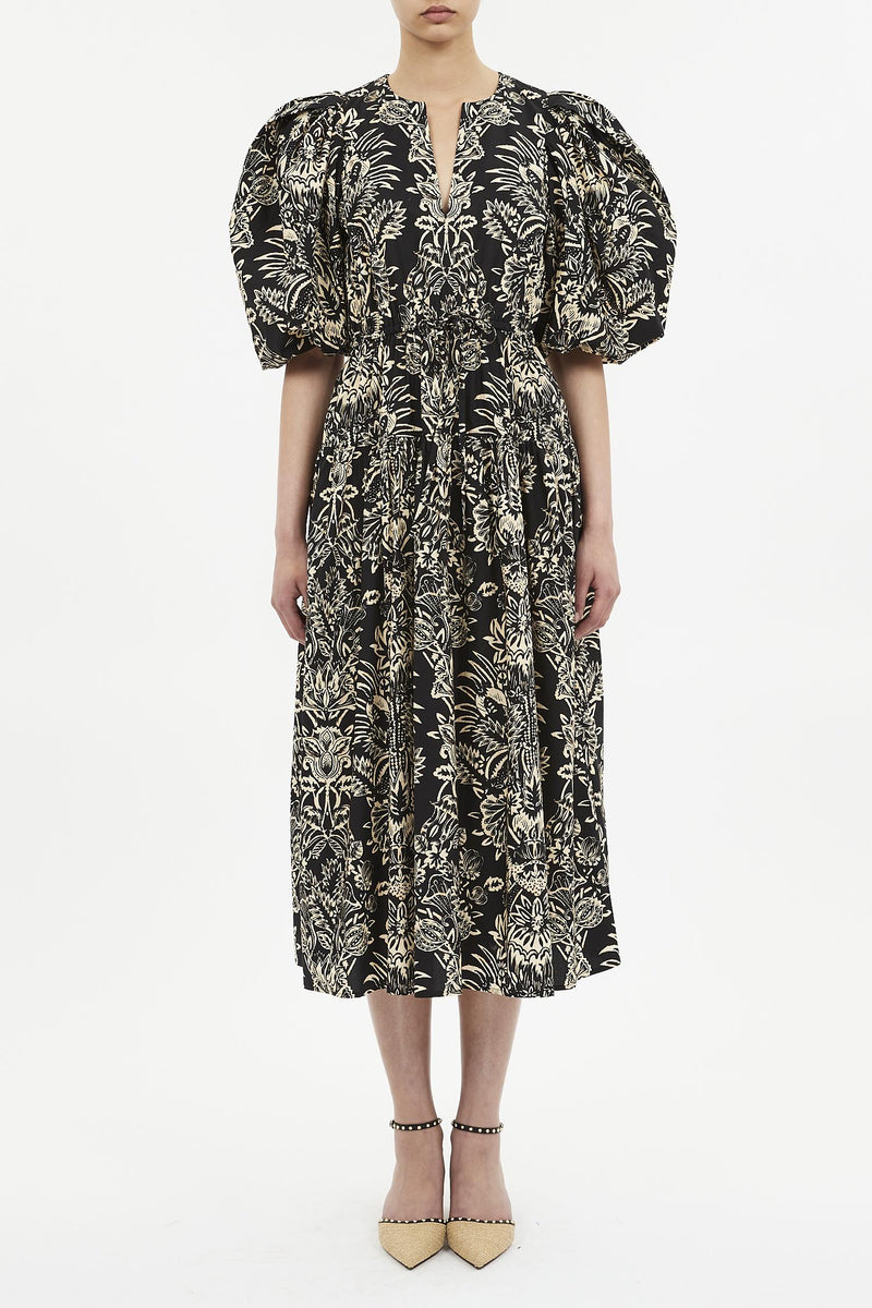 Harriet Puff Sleeve Midi Dress