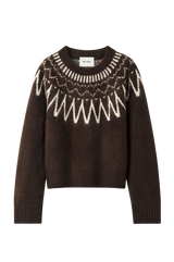 Brushed fair Isle crewneck