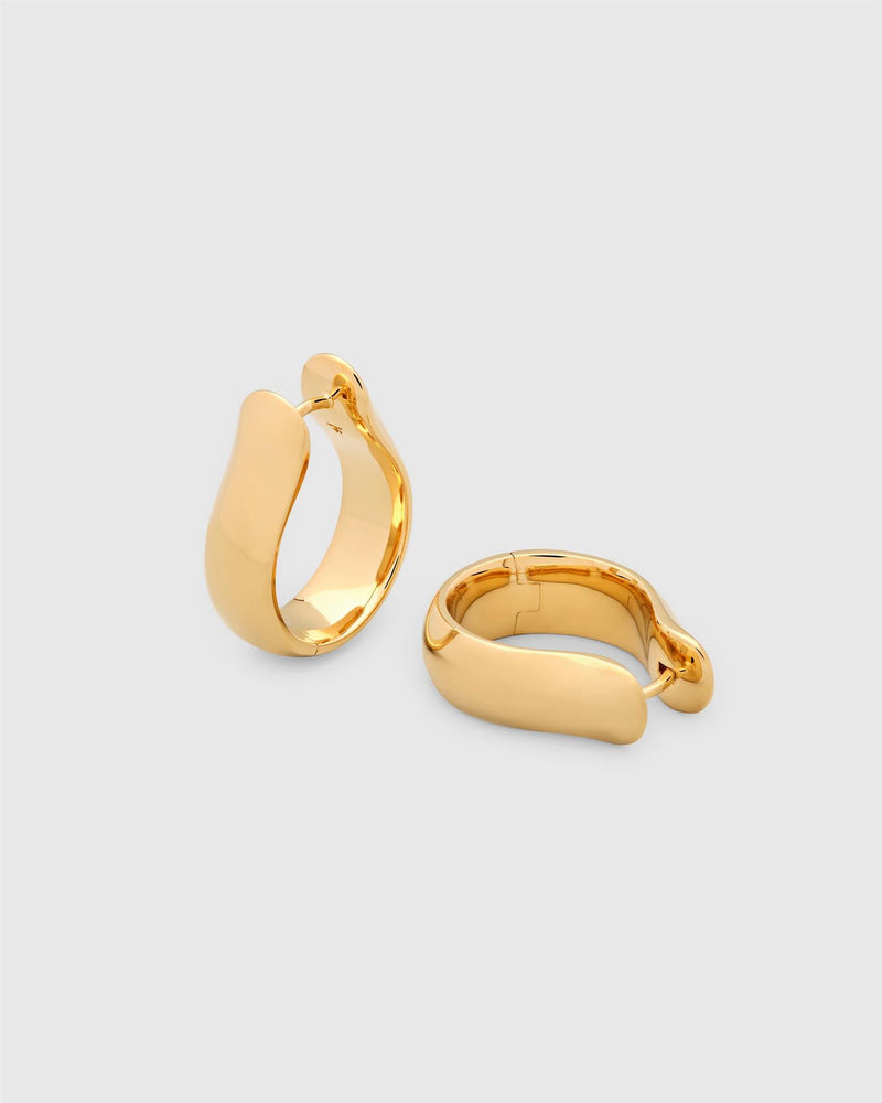 Oyster Hoops Large Gold