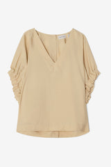 Rouched V-Neck Top