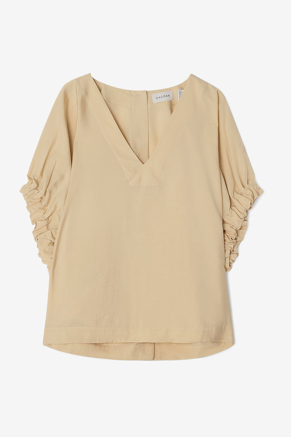 Rouched V-Neck Top