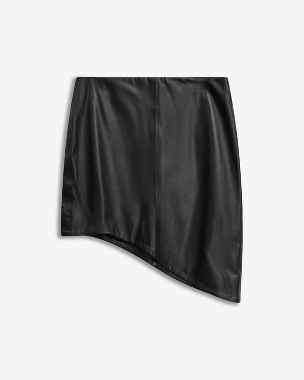 Assymetric Leather Skirt