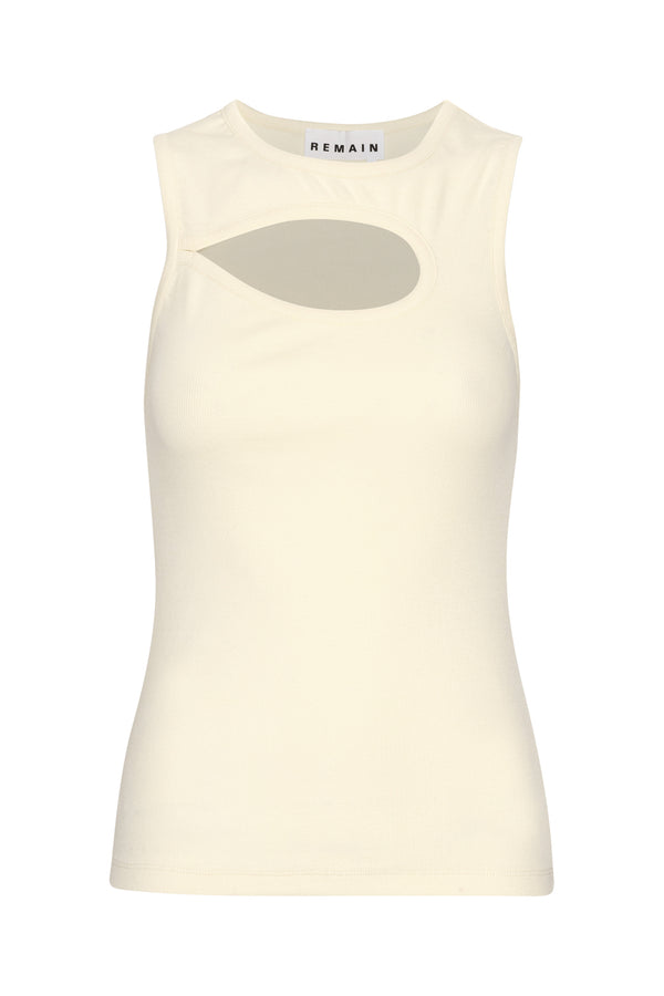 Rib Jersey Cut-Out Top