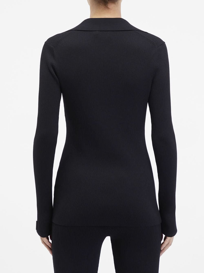 ICONIC RIB POLO NECK SWEATER