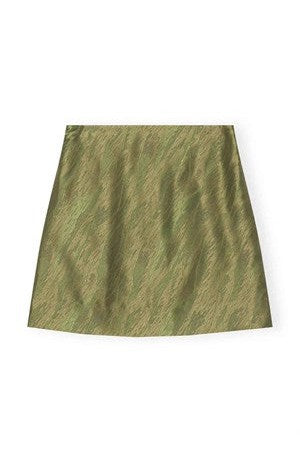 Shiny Jacquard Mini Skirt