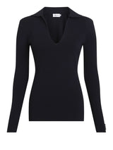 ICONIC RIB POLO NECK SWEATER