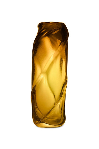 Water Swirl Vase - Tall - Amber