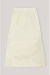 Stripe Tafetta Maxi Skirt