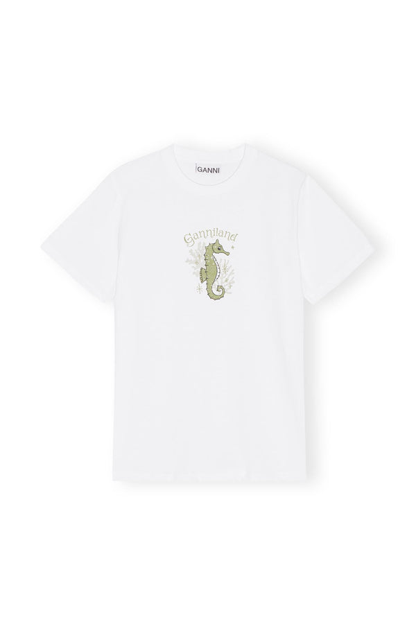 Basic Jersey Green Seahorse Relaxed T-shirt